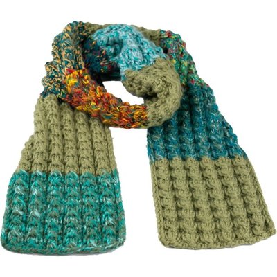 Andes Gifts Altiplano Knit Scarf: Teal