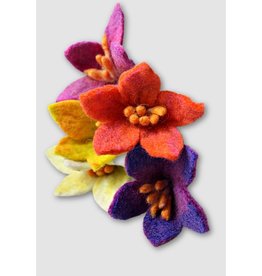 Ganesh Himal Felted Wool Small Centerpiece Flower