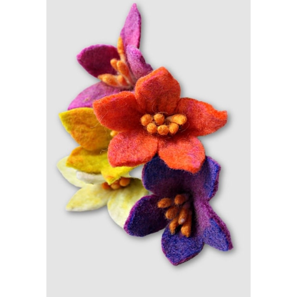 Ganesh Himal Felted Wool Small Crocus Flower