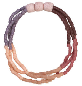 Global Mamas Ombre Glass Bead Bracelet: Rose