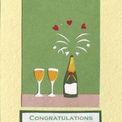 Good Paper Champagne Toast Congratulations Card