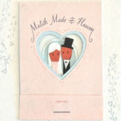 Good Paper Match Made in Heaven Wedding Card