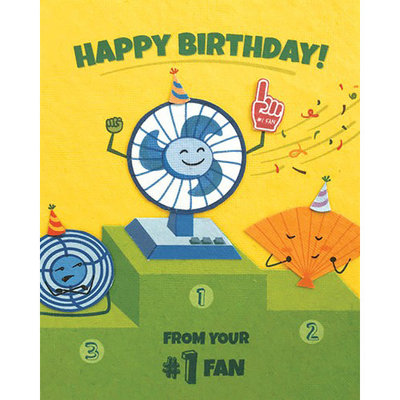 Good Paper Number One Fan Birthday Card