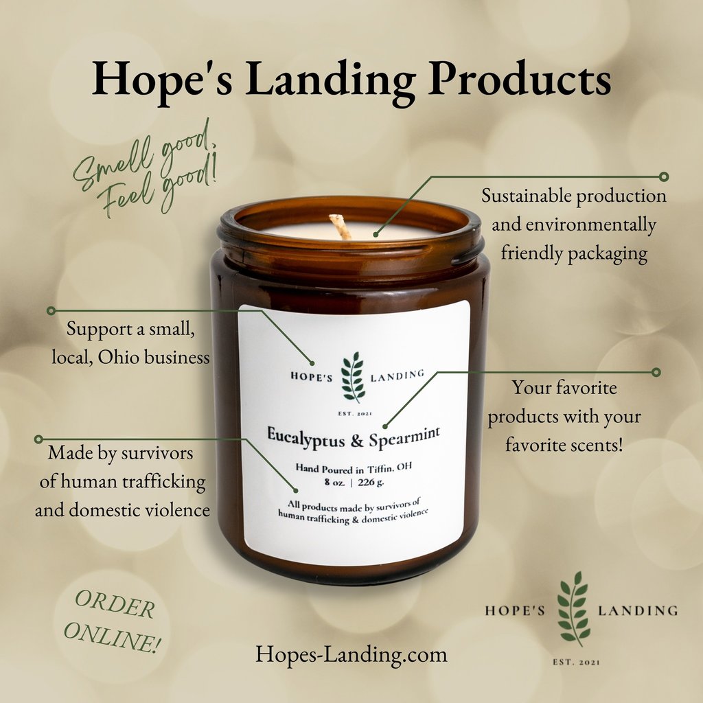 Hopes Landing Eucalyptus & Spearmint Candle 8oz Jar