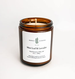 Hopes Landing Mint Leaf & Lavender Candle 8oz Jar