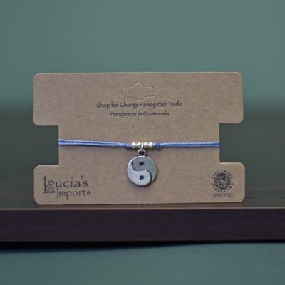 Lucia's Imports String Charm Bracelet: Yin Yang