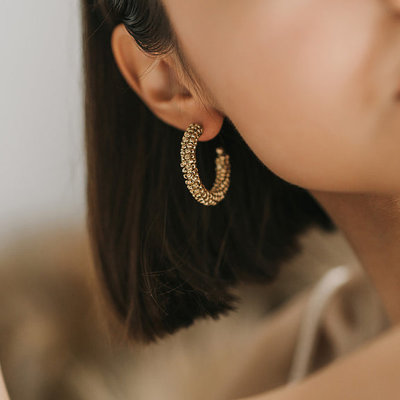 Matr Boomie Bhavani Stud Hoop Earrings