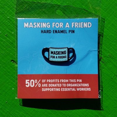 Microcosm Masking for a Friend Hard Enamel Pin