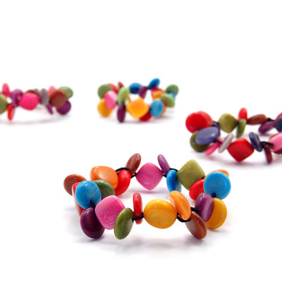 Minga Imports Chiclet Berry Tagua Bracelet