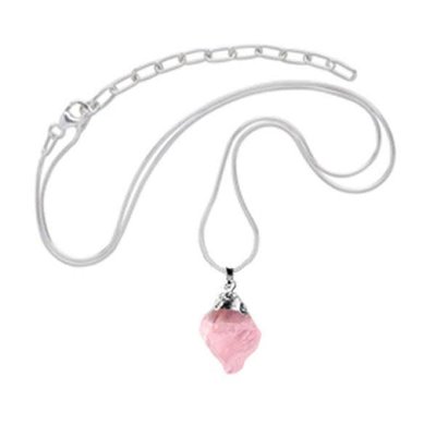 Minga Imports Rose Quartz Mineral Necklace