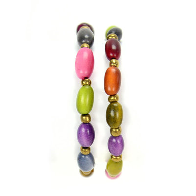 Minga Imports Sofia Tagua Bracelet: Berry