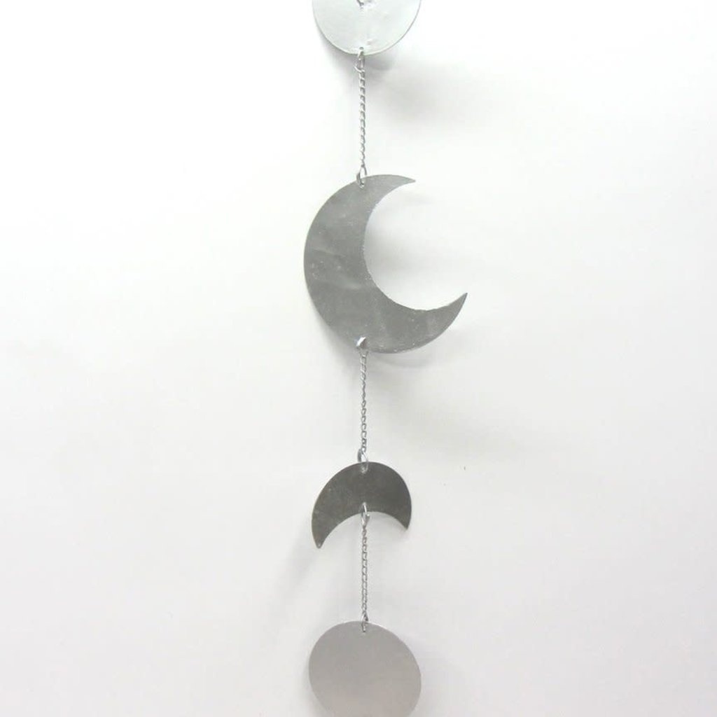 Mira Fair Trade Moon Phase Chime: Silver