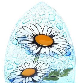 PamPeana Daisy Flower Fused Glass Night Light