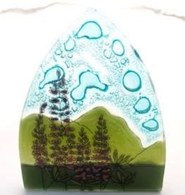 PamPeana Lupine Flower Fused Glass Night Light