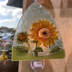 PamPeana Sunflower Fused Glass Night Light