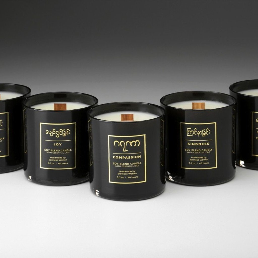 Prosperity Candle Burmese 8oz Candle: Peace Tobacco Leaf