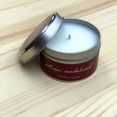 Prosperity Candle Inspiration Quote 4oz Candle: Antique Sandalwood