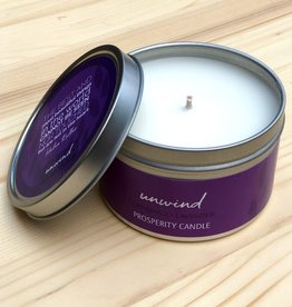 Prosperity Candle Inspiration Quote 6oz Candle: Unwind