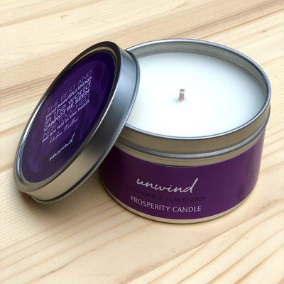 Prosperity Candle Inspiration Quote 6oz Candle: Unwind
