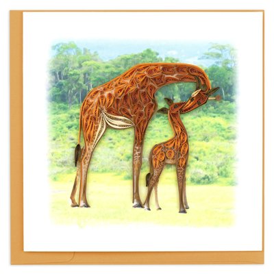 Quilling Card Giraffes Quilled Card