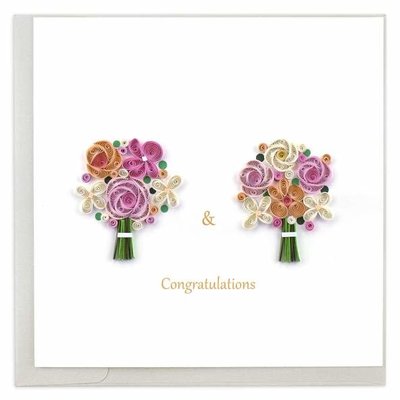 Quilling Card Two Brides Quilled Card