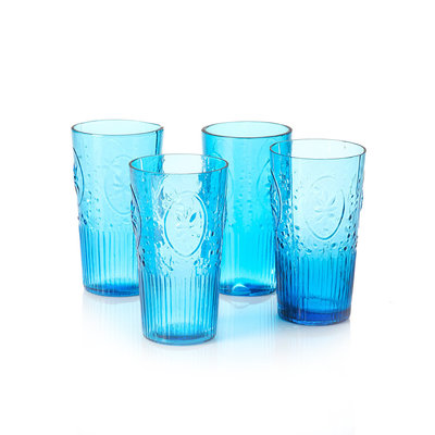Serrv Coastal Blue Tropical Punch Glass