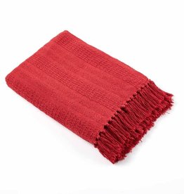 Serrv Cotton Rethread Red Throw Blanket