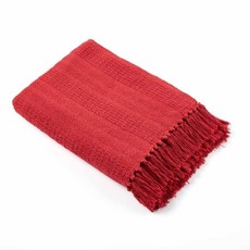 Serrv Cotton Rethread Red Throw Blanket