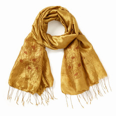 Serrv Gold Dust Wildflower Silk Scarf