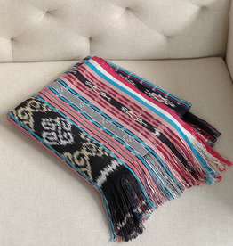 Serrv Ikat Dobi Throw - Pink & Teal