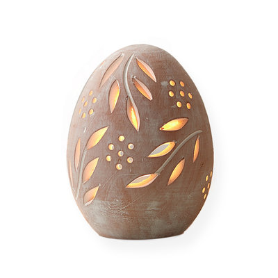 Serrv Terracotta Egg Lantern