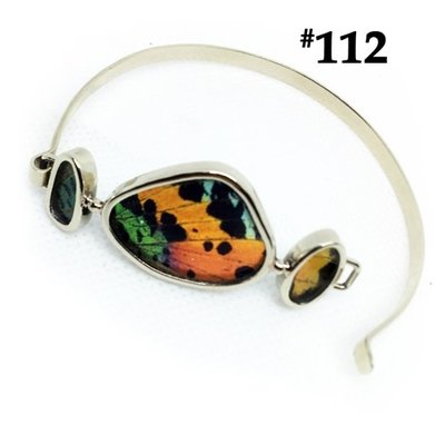 Silver Tree Designs Butterfly Wing 3-Wing Cuff: Rainbow Sunset Moth