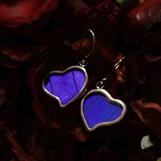 Silver Tree Designs Butterfly Wing Heart Earrings Assorted