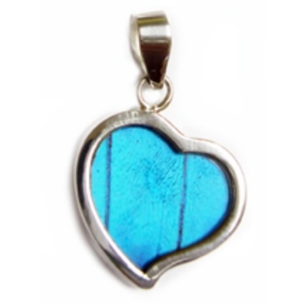 Silver Tree Designs Butterfly Wing Heart Pendant: Assorted