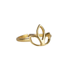 Ten Thousand Villages Golden Lotus Ring