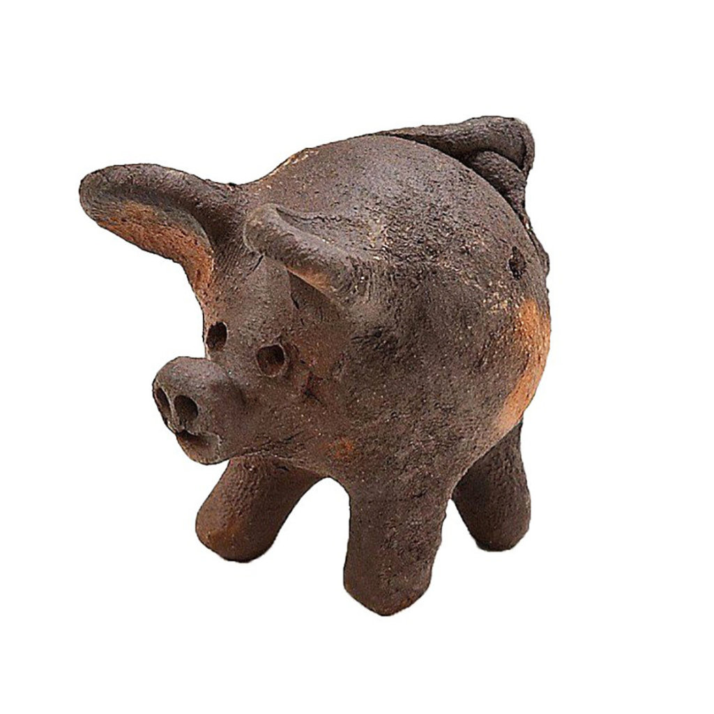 Ten Thousand Villages Good Luck 3-Legged Clay Pig