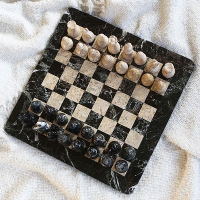 Ten Thousand Villages Mountainside Chess Set Stone