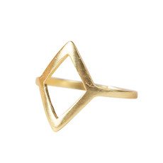 Ten Thousand Villages Open Diamond Brass Ring