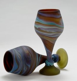 Ten Thousand Villages Phoenician Glass Goblet