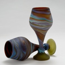 Ten Thousand Villages Phoenician Glass Goblet