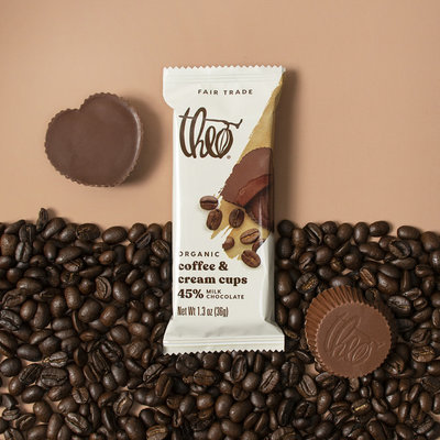 Theo Chocolate 45% Milk Chocolate Coffee & Cream Cups