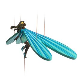 Tulia's Artisan Gallery Flying Mobile: Black Fairy