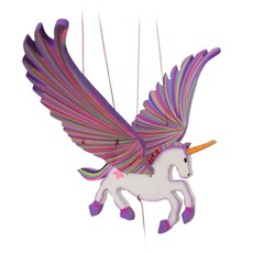 Tulia's Artisan Gallery Flying Mobile: Blue Unicorn