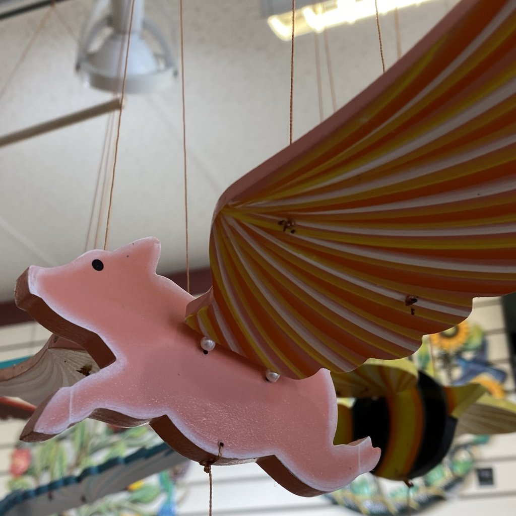 Tulia's Artisan Gallery Flying Mobile: Pig