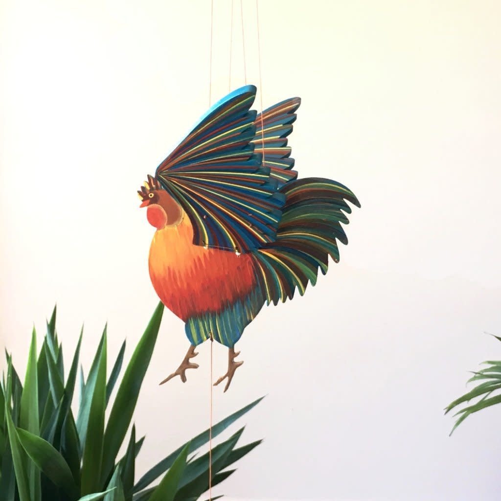 Tulia's Artisan Gallery Flying Mobile: Rooster