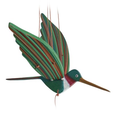 Tulia's Artisan Gallery Flying Mobile: Ruby-Throated Hummingbird