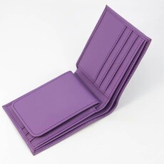 Twin Engine Coffee Leather Bifold Wallet Purple