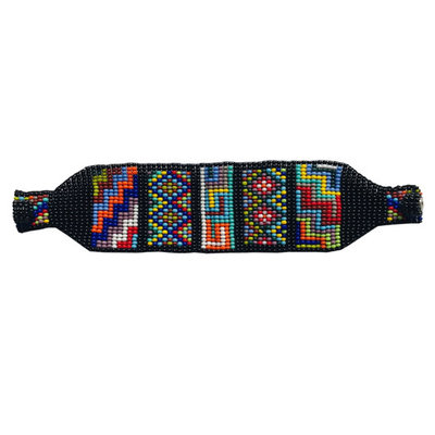 Unique Batik Nativa Bracelet: Black Multi