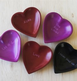 Venture Imports Soapstone Heart Dish Hand Carved You Are Loved