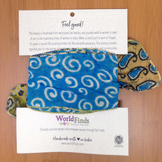 World Finds Recycled Cotton Sari Neckerchief or Hair Tie